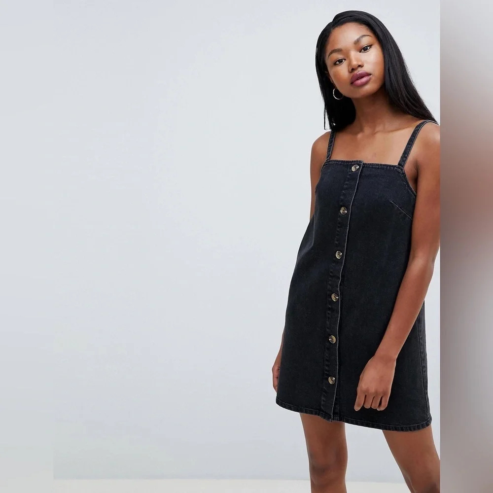 ASOS Black Button-Down Dress